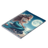 Zeemeermin op het strand 's nachts notitieboek (Linkerzijde)