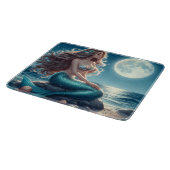 Zeemeermin op het strand 's nachts snijplank (Hoek)