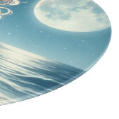 Zeemeermin op het strand 's nachts snijplank (Hoek)