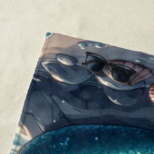 Zeemeermin op het strand 's nachts strandlaken (In situ)