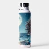 Zeemeermin op het strand 's nachts waterfles (Rechts)
