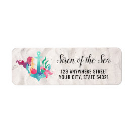 Zeemeermin op het strand van Anchor Nautical Water Etiket