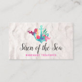 Zeemeermin op het strand van Anchor Nautical Water Visitekaartje (Voorkant)