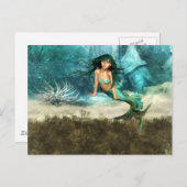 Zeemeermin op Ocean Floor Briefkaart (Voorkant / Achterkant)