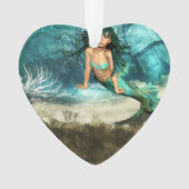 Zeemeermin op Ocean Floor Ornament (voorkant)
