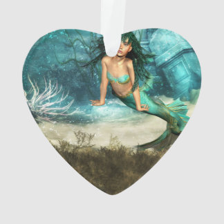 Zeemeermin op Ocean Floor Ornament