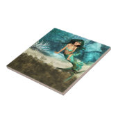 Zeemeermin op Ocean Floor Tile Tegeltje (Zijkant)