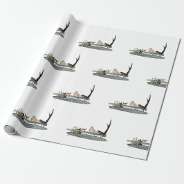 Zeemeermin op papier met kartonnen dop