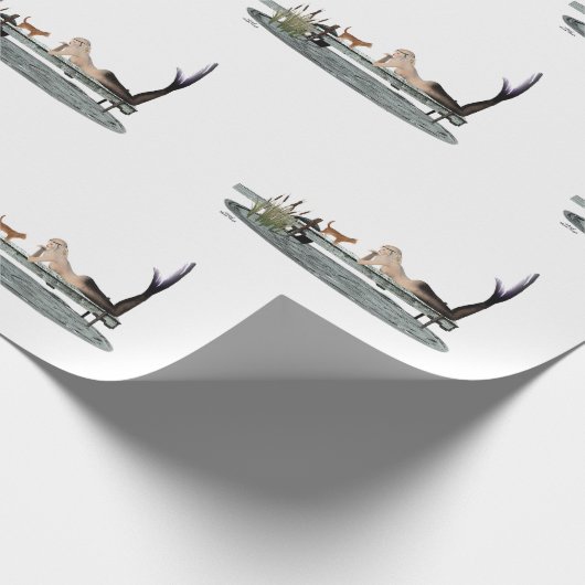 Zeemeermin op papier met kartonnen dop (Hoek)