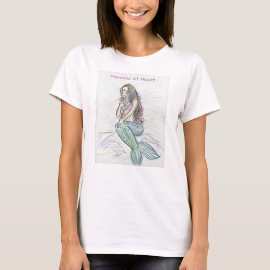 Zeemeermin op Rock Fairytales Fantasy Art T-Shirts (Voorkant)