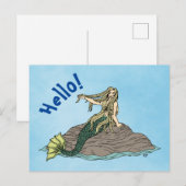 Zeemeermin op Rocks Briefkaart (Voorkant / Achterkant)