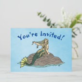 Zeemeermin op Rocks Kaart (Staand voorkant)