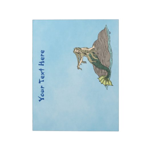 Zeemeermin op Rocks Notitieblok (Linkerzijde)