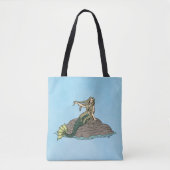 Zeemeermin op Rocks Tote Bag (Voorkant)