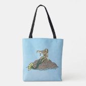 Zeemeermin op Rocks Tote Bag (Achterkant)