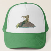 Zeemeermin op Rocks Trucker Pet (Voorkant)