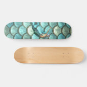 Zeemeermin op Schubben van Zeemeerminnenstaart Persoonlijk Skateboard (Horizontaal)