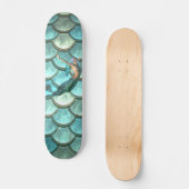 Zeemeermin op Schubben van Zeemeerminnenstaart Persoonlijk Skateboard (Voorkant)