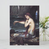 Zeemeermin op strand kaart (Staand voorkant)