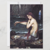 Zeemeermin op strand kaart (Voorkant)