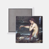 Zeemeermin op strand magneet (Voorkant / Achterkant)