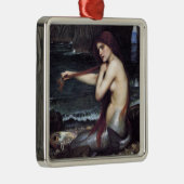 Zeemeermin op strand metalen ornament (Rechts)