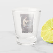 Zeemeermin op strand shot glas (Achterkant)