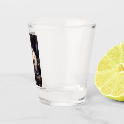 Zeemeermin op strand shot glas (Rechts)