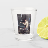 Zeemeermin op strand shot glas (Voorkant)