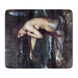 Zeemeermin op strand snijplank