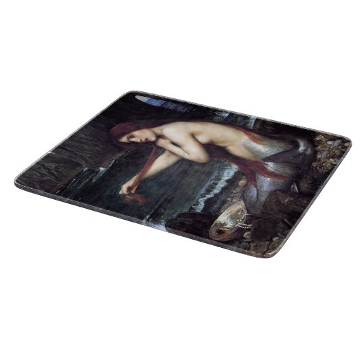 Zeemeermin op strand snijplank (Hoek)