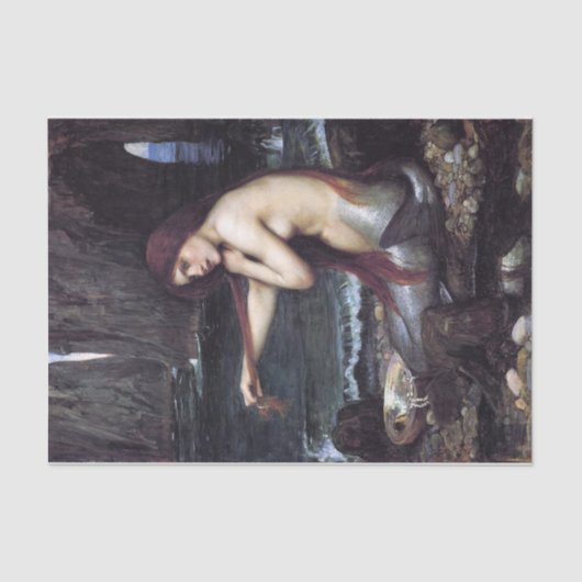 Zeemeermin op strand tissuepapier (Voorkant)