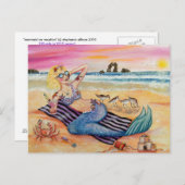 Zeemeermin op vakantie briefkaart (Voorkant / Achterkant)