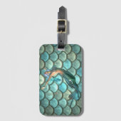 Zeemeermin op zeemeermin bagagelabel (Voorkant (verticaal))