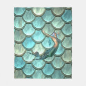 Zeemeermin op zeemeermin fleece deken (Voorkant)