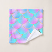 Zeemeermin op zeemeerminstalletje bad handdoek (Wasdoekje)