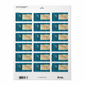 Zeemeermin op zeemeerminstalletje etiket (Full Sheet)