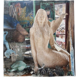 Zeemeermin overpeinzen douchegordijn