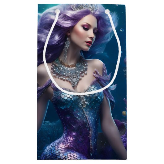 Zeemeermin Paars Haar Klein Cadeauzakje (Achterkant)