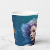 Zeemeermin Paars Haar Papieren Bekers (Voorkant)