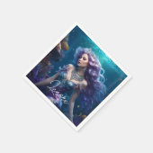 Zeemeermin Paars Haar Servet (Hoek)