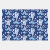  zeemeermin Paarse blauw Inpakpapier Vel (Voorkant 3)