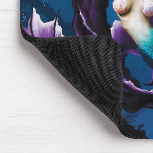 Zeemeermin Paarse Dragon Vriendschap Fantasie Muismat (Hoek)