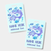 Zeemeermin Paarse Fee Wezen Badge (Voor- en achterkant)