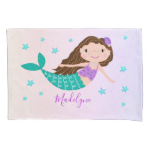 Zeemeermin Paarse Glitter Koraal Gepersonaliseerde