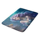 Zeemeermin Paarse Haar Badmat (Gekanteld)