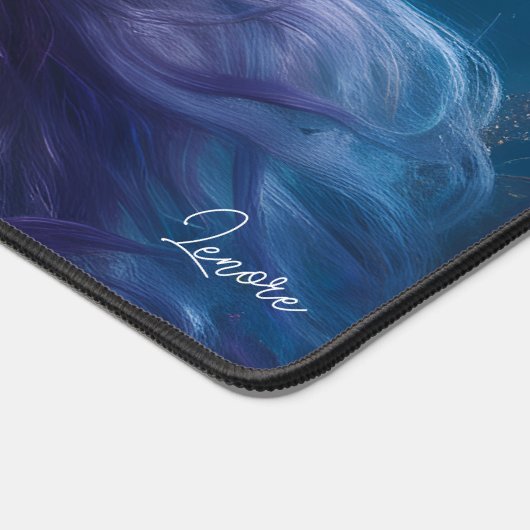 Zeemeermin Paarse Haar Bureaumat (Hoek)