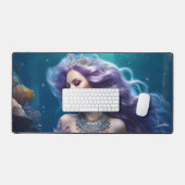 Zeemeermin Paarse Haar Bureaumat (Keyboard & Muis)