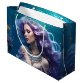 Zeemeermin Paarse Haar Groot Cadeauzakje (Achterkant Gekanteld)