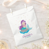 Zeemeermin Paarse haar gunsten Lolly Bedankzakje (Geknipt)